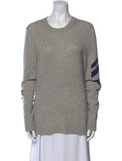 Pre-owned Zadig & Voltaire Cashmere Crew Neck Sweater W/ Tags In Gray