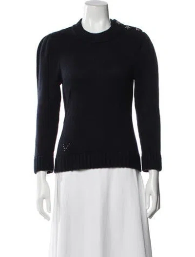 Pre-owned Zadig & Voltaire Cashmere Crew Neck Sweater In White