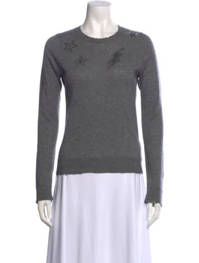 Pre-owned Zadig & Voltaire Cashmere Crew Neck Sweatshirt In Gray