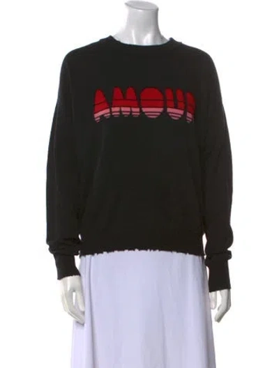 Pre-owned Zadig & Voltaire Cashmere Graphic Print Sweater In Black
