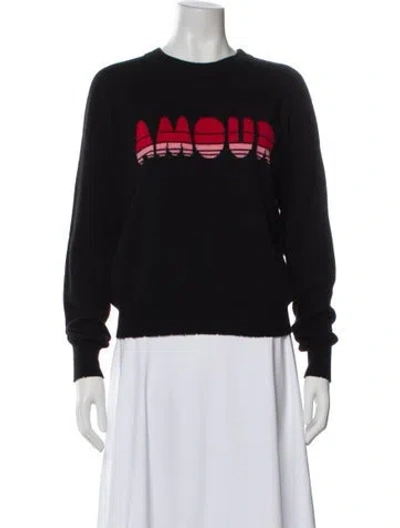 Pre-owned Zadig & Voltaire Cashmere Graphic Print Sweater In Black