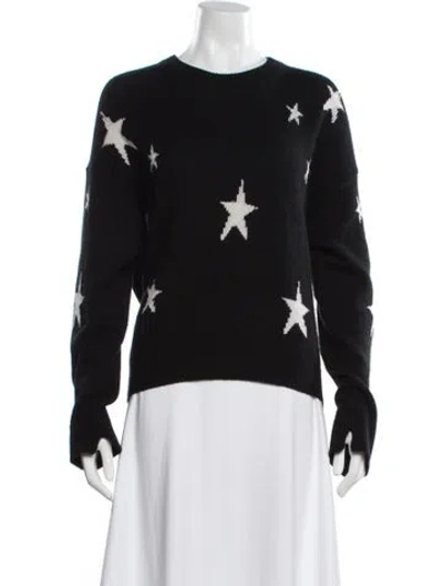Pre-owned Zadig & Voltaire Cashmere Graphic Print Sweater In Black
