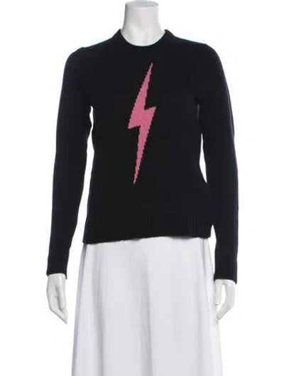 Pre-owned Zadig & Voltaire Cashmere Graphic Print Sweater In Black