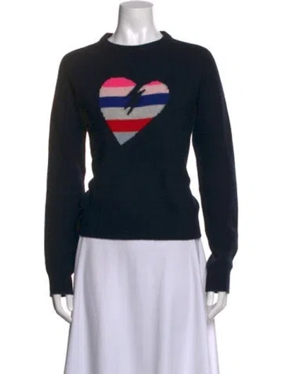 Pre-owned Zadig & Voltaire Cashmere Graphic Print Sweater In Black