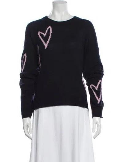 Pre-owned Zadig & Voltaire Cashmere Graphic Print Sweater In Blue