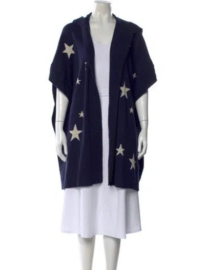 Pre-owned Zadig & Voltaire Cashmere Graphic Print Sweater In Blue