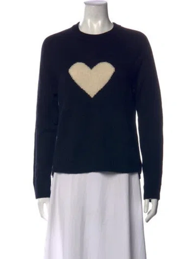 Pre-owned Zadig & Voltaire Cashmere Graphic Print Sweater In Blue