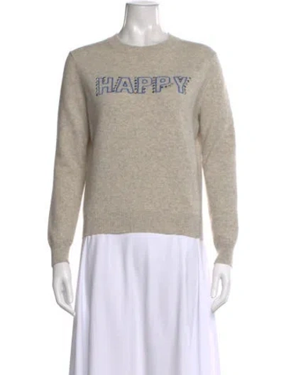 Pre-owned Zadig & Voltaire Cashmere Graphic Print Sweater In Brown