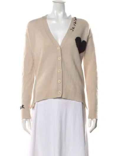Pre-owned Zadig & Voltaire Cashmere Graphic Print Sweater In Brown