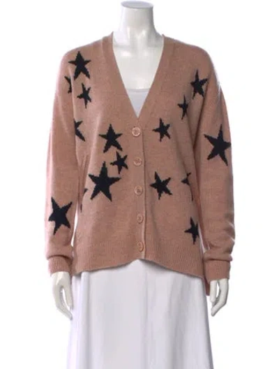 Pre-owned Zadig & Voltaire Cashmere Graphic Print Sweater In Brown