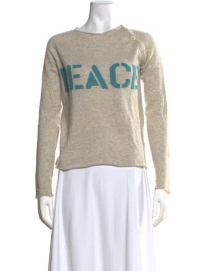 Pre-owned Zadig & Voltaire Cashmere Graphic Print Sweater In Gray