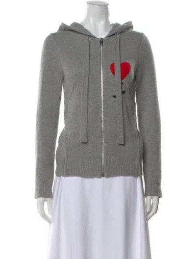 Pre-owned Zadig & Voltaire Cashmere Graphic Print Sweater In Gray
