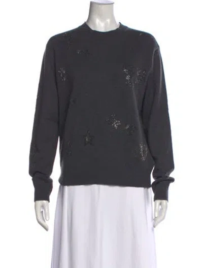 Pre-owned Zadig & Voltaire Cashmere Graphic Print Sweater In Gray