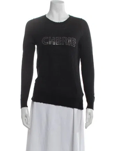 Pre-owned Zadig & Voltaire Cashmere Graphic Print Sweater In Gray