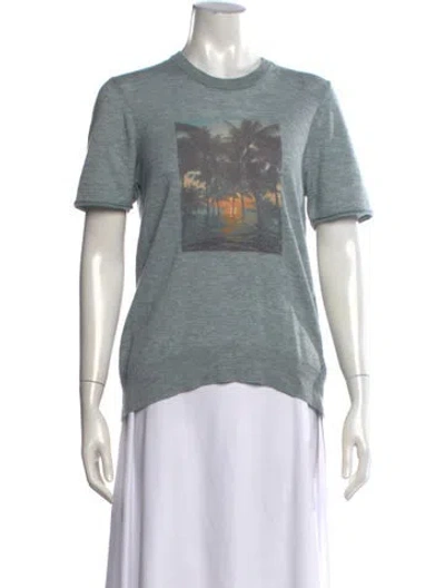 Pre-owned Zadig & Voltaire Cashmere Graphic Print Sweater In Grey