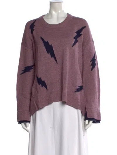 Pre-owned Zadig & Voltaire Cashmere Graphic Print Sweater In Multi
