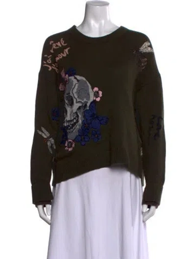 Pre-owned Zadig & Voltaire Cashmere Graphic Print Sweater In Multi
