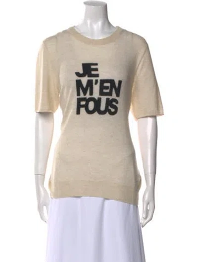 Pre-owned Zadig & Voltaire Cashmere Graphic Print Sweater In Neutral