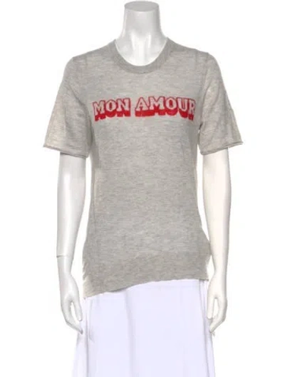 Pre-owned Zadig & Voltaire Cashmere Graphic Print Sweater In Neutral