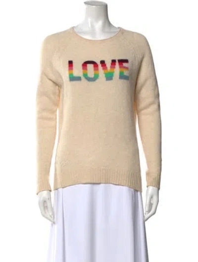 Pre-owned Zadig & Voltaire Cashmere Graphic Print Sweater In Neutral