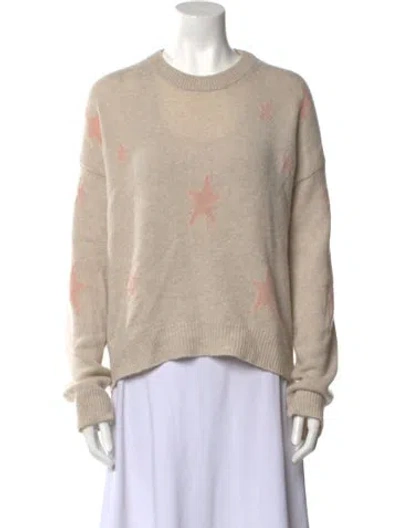 Pre-owned Zadig & Voltaire Cashmere Graphic Print Sweater In Neutral