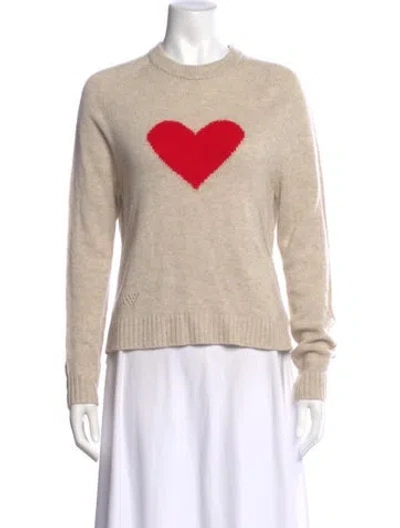 Pre-owned Zadig & Voltaire Cashmere Graphic Print Sweater In Neutral