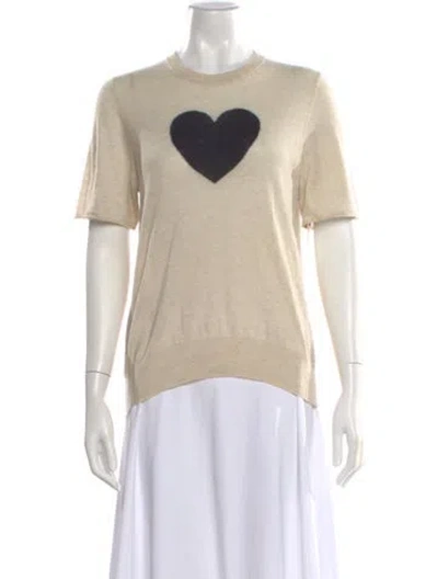 Pre-owned Zadig & Voltaire Cashmere Graphic Print Sweater In Neutral