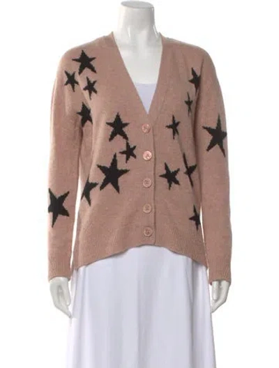 Pre-owned Zadig & Voltaire Cashmere Graphic Print Sweater In Neutral