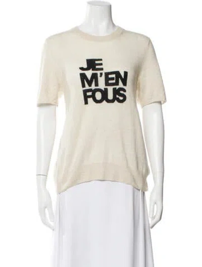 Pre-owned Zadig & Voltaire Cashmere Graphic Print Sweater In Neutral