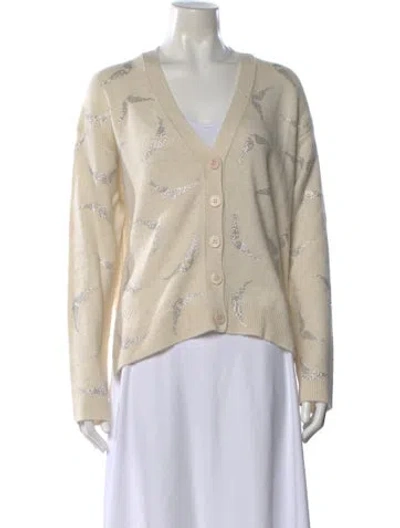 Pre-owned Zadig & Voltaire Cashmere Graphic Print Sweater In Neutral