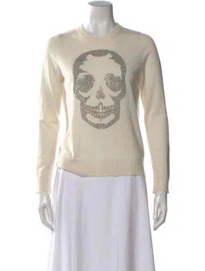 Pre-owned Zadig & Voltaire Cashmere Graphic Print Sweater In Neutral