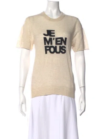 Pre-owned Zadig & Voltaire Cashmere Graphic Print Sweater In Neutral