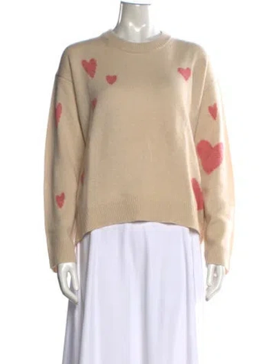 Pre-owned Zadig & Voltaire Cashmere Graphic Print Sweater In Neutral