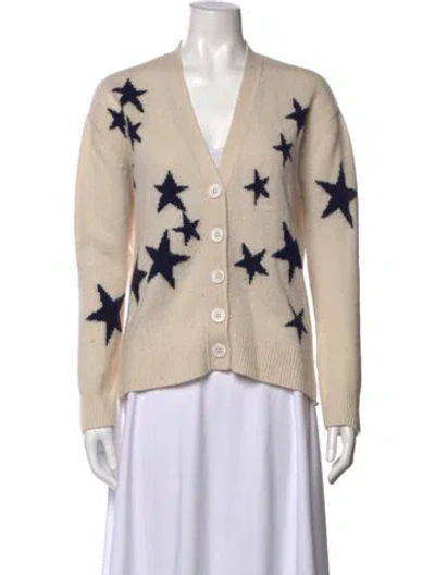 Pre-owned Zadig & Voltaire Cashmere Graphic Print Sweater In Neutral