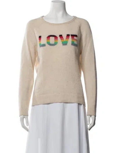 Pre-owned Zadig & Voltaire Cashmere Graphic Print Sweater In Neutrals