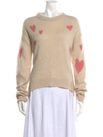 Pre-owned Zadig & Voltaire Cashmere Graphic Print Sweater In Neutrals