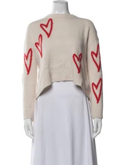 Pre-owned Zadig & Voltaire Cashmere Graphic Print Sweater In Neutrals