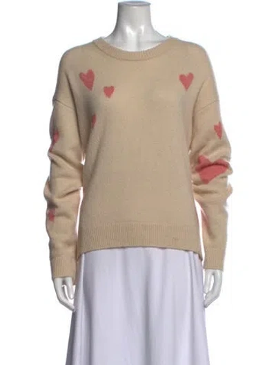 Pre-owned Zadig & Voltaire Cashmere Graphic Print Sweater In Neutrals