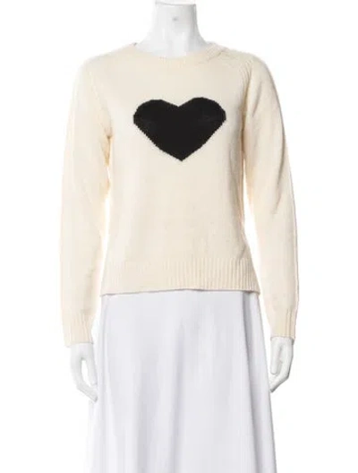 Pre-owned Zadig & Voltaire Cashmere Graphic Print Sweater In Neutrals
