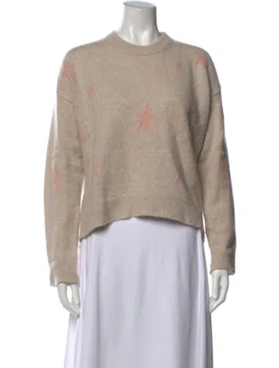 Pre-owned Zadig & Voltaire Cashmere Graphic Print Sweater In Neutrals
