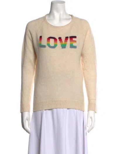 Pre-owned Zadig & Voltaire Cashmere Graphic Print Sweater In Neutrals