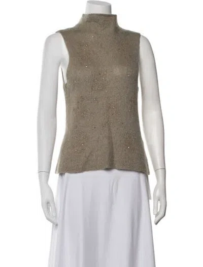 Pre-owned Zadig & Voltaire Cashmere Graphic Print Sweater In Neutrals