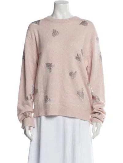 Pre-owned Zadig & Voltaire Cashmere Graphic Print Sweater In Pink