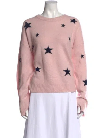 Pre-owned Zadig & Voltaire Cashmere Graphic Print Sweater In Pink