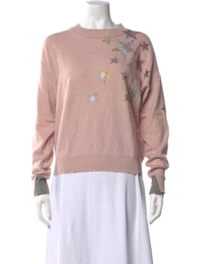 Pre-owned Zadig & Voltaire Cashmere Graphic Print Sweater In Pink