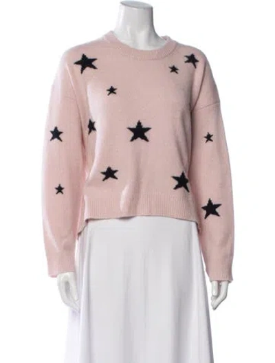 Pre-owned Zadig & Voltaire Cashmere Graphic Print Sweater In Pink