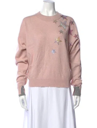 Pre-owned Zadig & Voltaire Cashmere Graphic Print Sweater In Pink