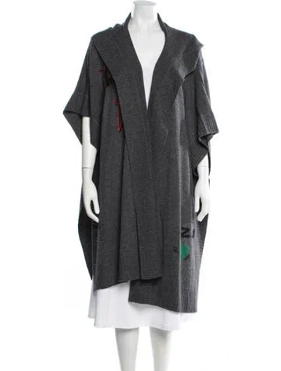 Pre-owned Zadig & Voltaire Cashmere Graphic Print Sweater W/ Tags In Gray