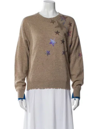Pre-owned Zadig & Voltaire Cashmere Graphic Print Sweatshirt In Neutral