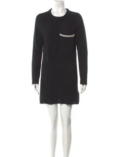 Pre-owned Zadig & Voltaire Cashmere Mini Dress In Black